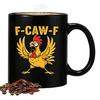 Chicken Style Mug Ceramic Hot Coffee Cup F-Caw-F Chicken Pattern Mug Ceramic Farmhouse Themed Coffee Mug Animal Tea Cup