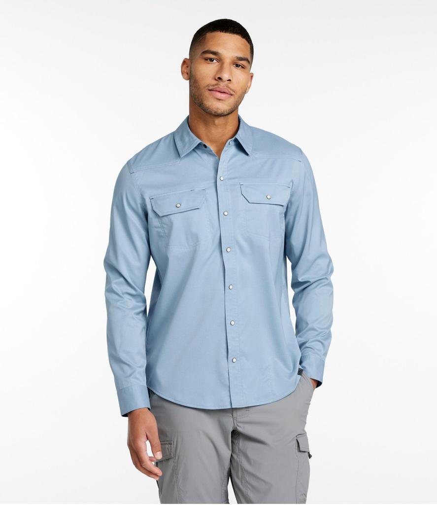 LL Bean Waist Branch Fishing Long US Shadow 1000207571 Men's Shirt, Sleeve, Fit, Regular, XL, Blue,