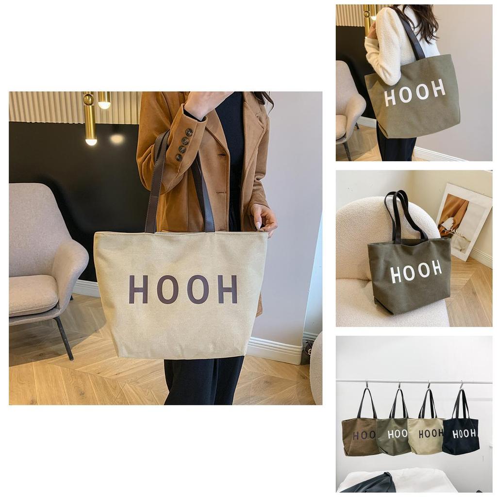 Trendy Large Capacity Shoulder Bag 2024 Winter New Casual Retro Study Tote Bag