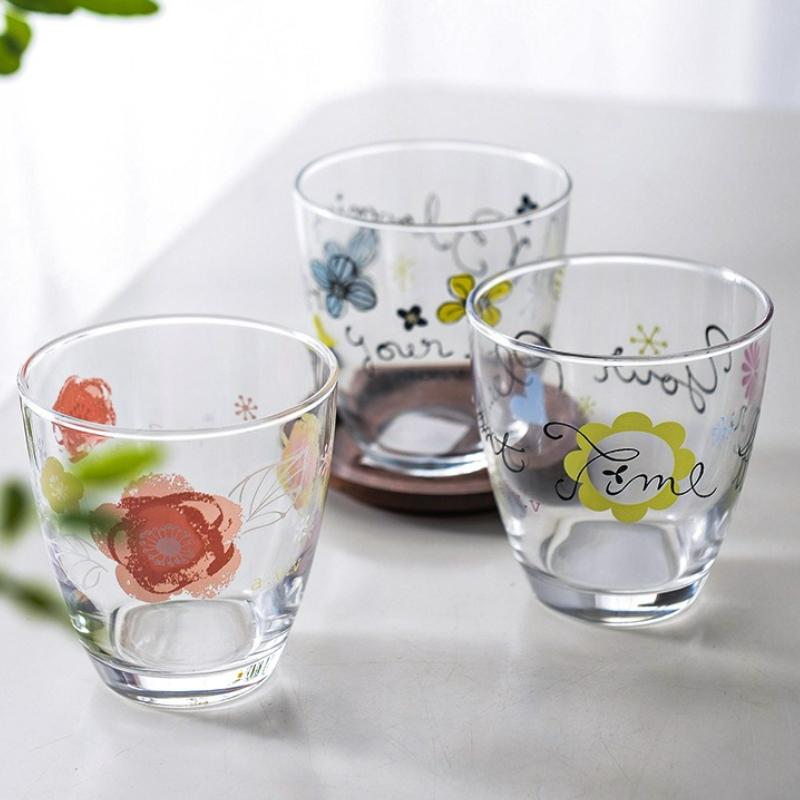 Heat-resistant Cute Glass Milk Cup Transparent Home Drinking Glass Juice Water Mugs Kawaii Sake Cup Drinking Cups 2025 New