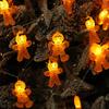 10LED Gingerbread Man LED String Lights Christmas Home Decoration Home Xmas Tree Hanging Ornaments New Year Holiday Party Lights