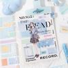 50mm * 2m/roll Kawaii Ins minimalist glitter label sticker tape DIY diary album scrapbook collage material stationery stickers