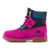 Timberland Botas Outdoor Duráveis Antiderrapantes de Cano Médio Botas Femininas Rosa-Choque A2G2V
