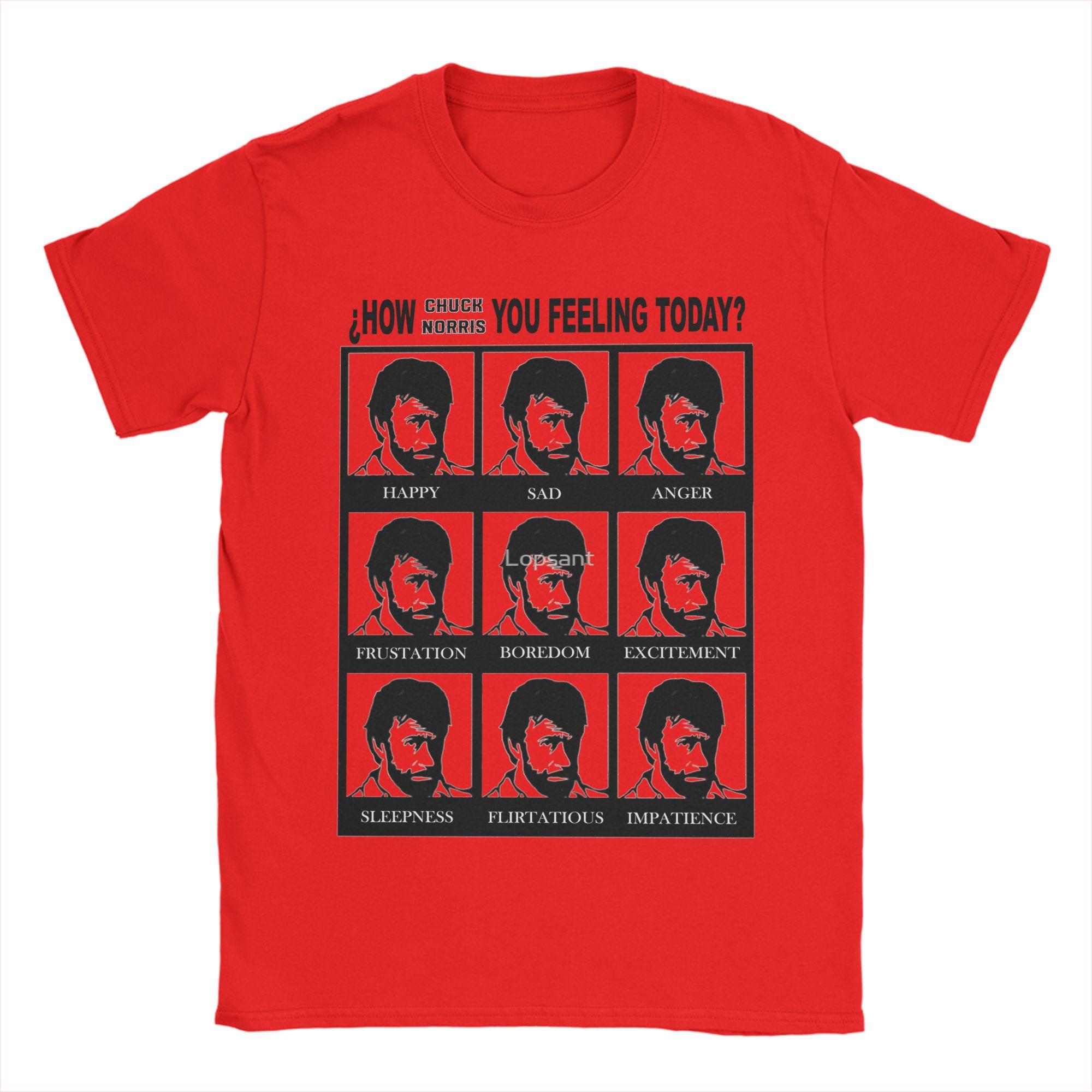 

How Chuck Norris you feeling Cotton TShirts Trending Tee Shirt for Male Summer Y2K Casual Casual Short Sleeve Tees S