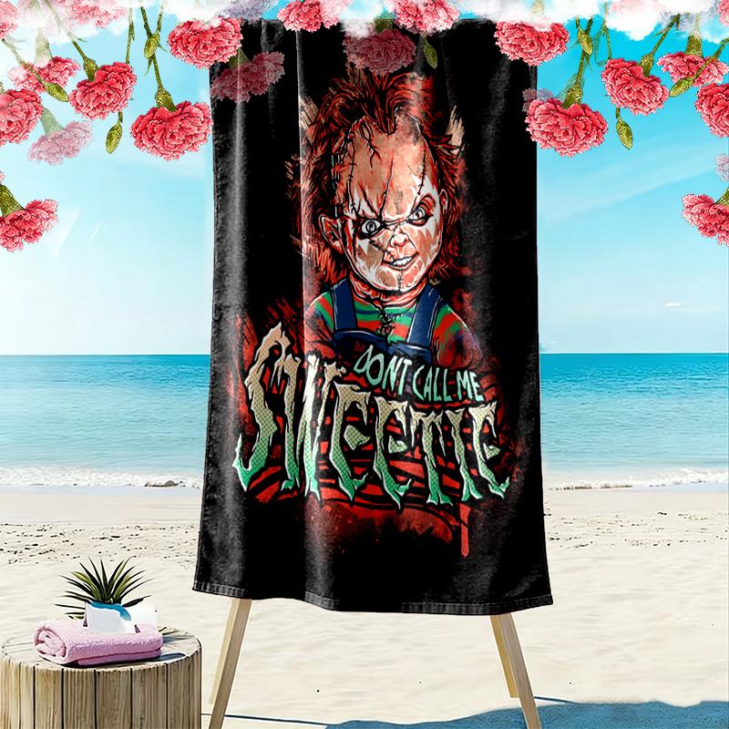 Asian horror movie 2D Flat Print Beach Towel, Large Soft Quick Dry Towel for Beach Camping SwimmingZSTJ0915417