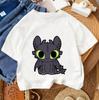 Toothless Kids Short Sleeve T Shirt Boys Girls Dragon Cartoon Polyester Summer Casual Top
