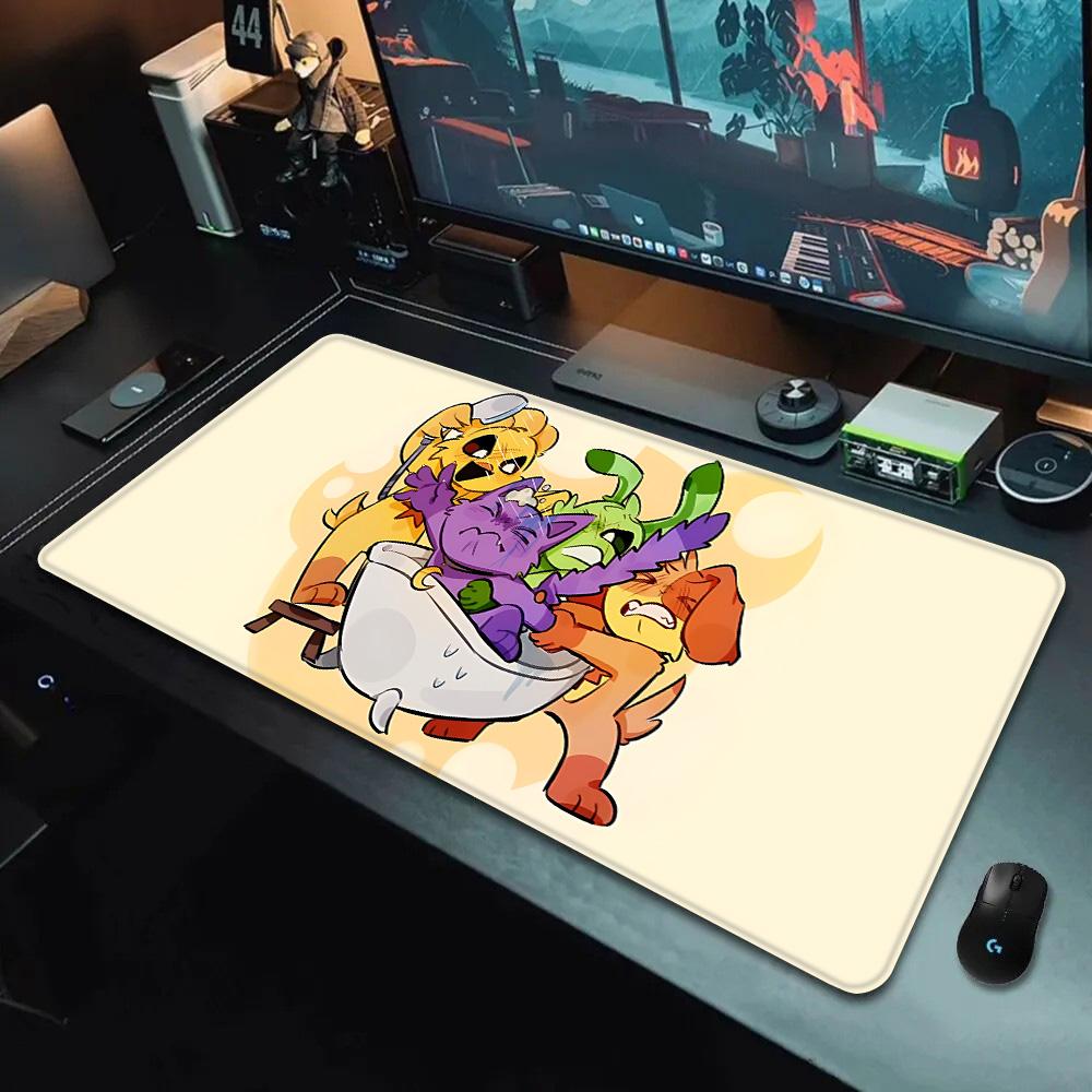 Mousepad HD Printing  Cute Smilings Critters Computer Gamers Locking Edge Nonslip Mouse Pad XXLxcm Keyboard PC Desk Pad