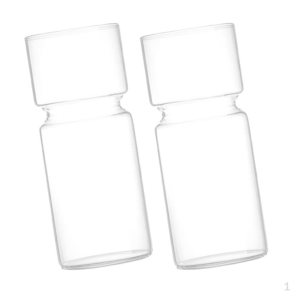 

2x Прозрачная ваза из гиацинтового стекла, горшок для цветов, контейнер для DIY террариума, декор