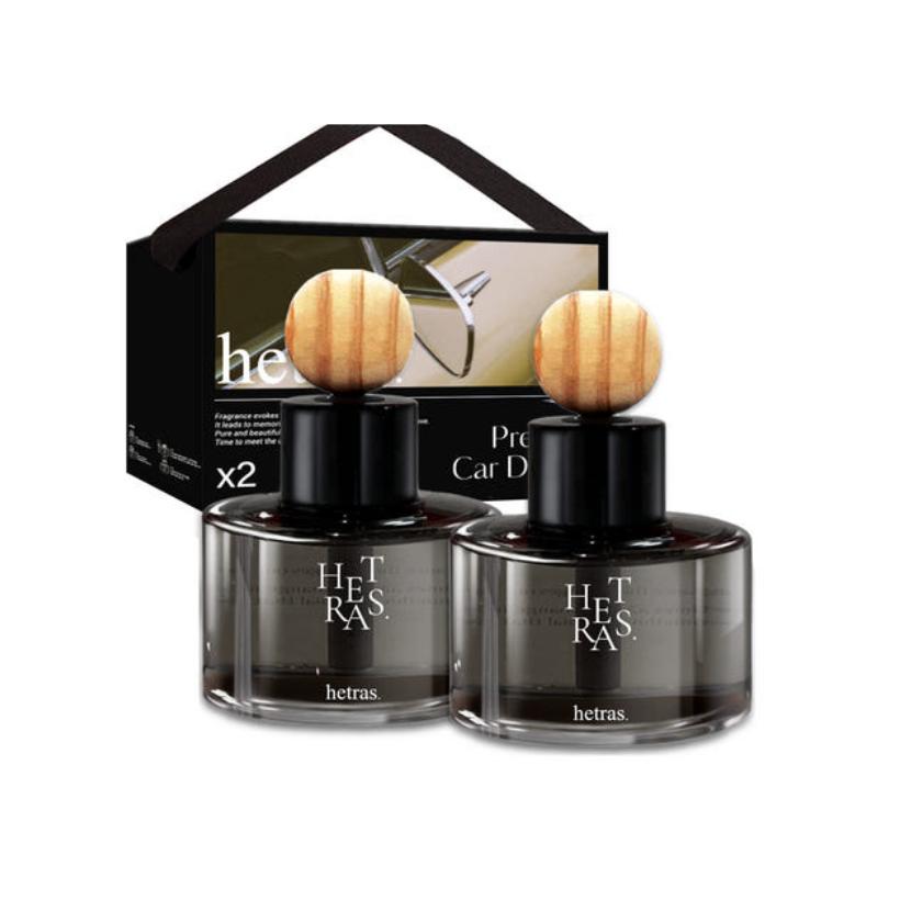 Hetras Car Air Freshener Diffuser 77ml 1+1 Set (5 Fragrance Options) Long-Lasting Car Perfume