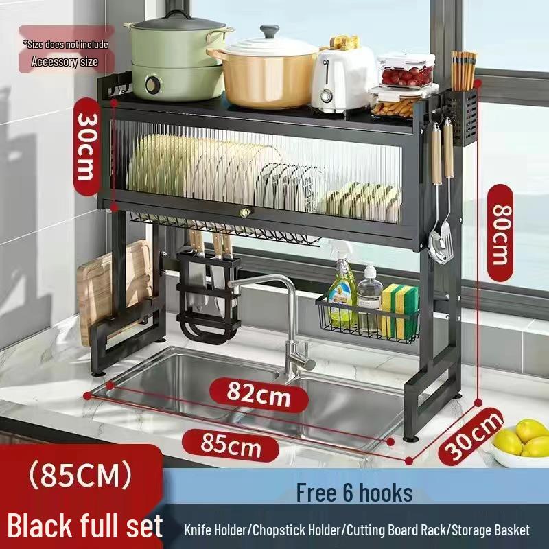 Multi-functional Dustproof Kitchen Countertop Storage Rack