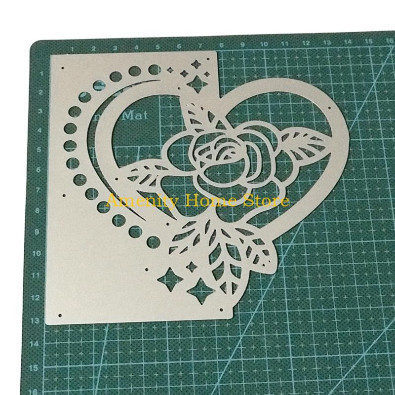 F26C Valentines Day Heart Flowers Metal Cutting Dies Stencil DIY Scrapbooking Album Paper Card Template Mold Embossing Craft
