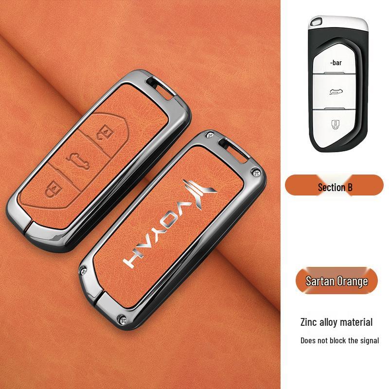 Voyah Dreamer Key Cover: 2024 Blueprint Low-Carbon Model - Simplistic Car Key Bag and Shell Buckle