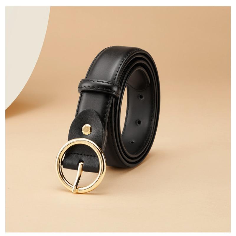 New Women's Double Sided Two-layer Cowhide Leather Belt Versatile Jeans Belt Decorative Belt for Women