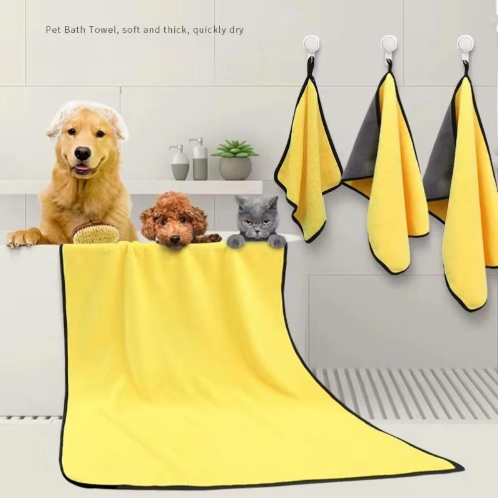 1/3/5PC Soft Fiber Quick-Drying Pet Dog And Cat Towels Water-Absorbent Bath Towel for Convenient Cleaning Pet Shops Pet Supplies