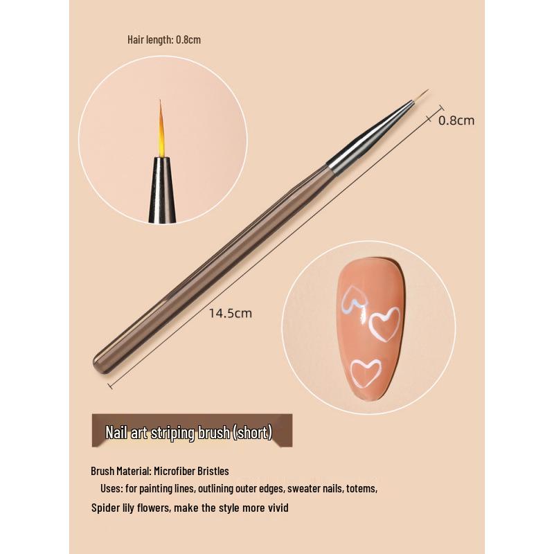 Japanese Professional Nail Art Brush Set: Extra Fine Detail, Gel Polish, and Liner Brushes for Salons