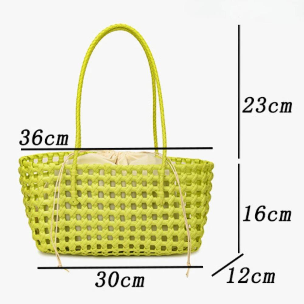 Gemüsekorb Damen Strohtaschen Damen Sommer Strandtasche Dame Reisetaschen Designer Handtasche Handgefertigt Gewebte Rattantüte Schulter