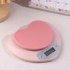 Köksvåg för bakning Rosa Hjärtformad Högprecision Digitalvåg 5 kg/1 g LCD Elektronisk Våg Måttverktyg Köksvåg