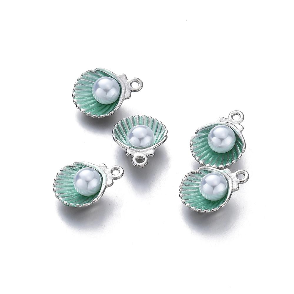 10Pcs Ocean Starfish Shell Charms With Imitation Pearl Pendants For Necklace Bracelet Pendants DIY Jewelry Making Accessories