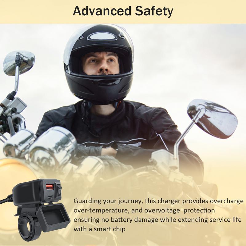 Moto Cell Phone Charger Waterproof USB Fast Charger Portable Motorcycle Accessories Smartphone Charging Port For Outdoor
