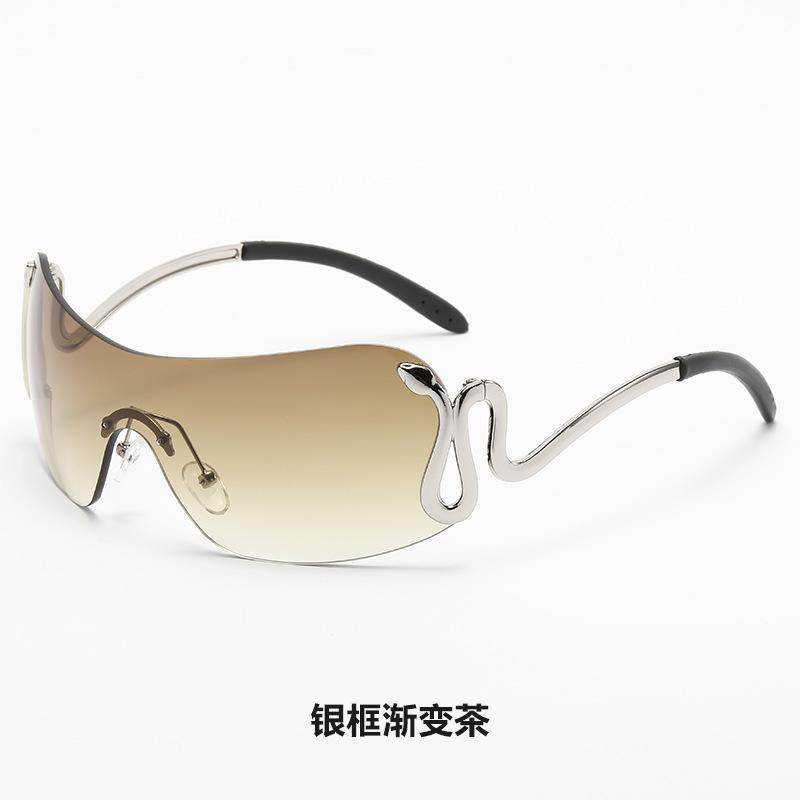 Vintage Personalized Animal Integrated Rimless Babes Outdoor Sports Glasses