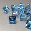 4 MM Square Cut 15 Pieces Lot Sky Blue Topaz Gemstone, Healing Natural Sky Blue Topaz Gemstone Lot For Jewelry Making Use.