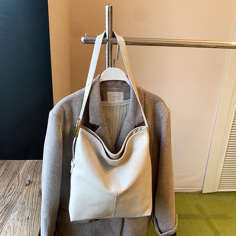 

Универсальная женская сумка-тоут и кроссбоди в стиле ретро - Модная, простая и элегантная сумка на плечо 36x13x23 cm грязно-белый