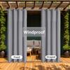 Set of 2 outdoor curtains, privacy screen, waterproof, top and bottom with eyelets