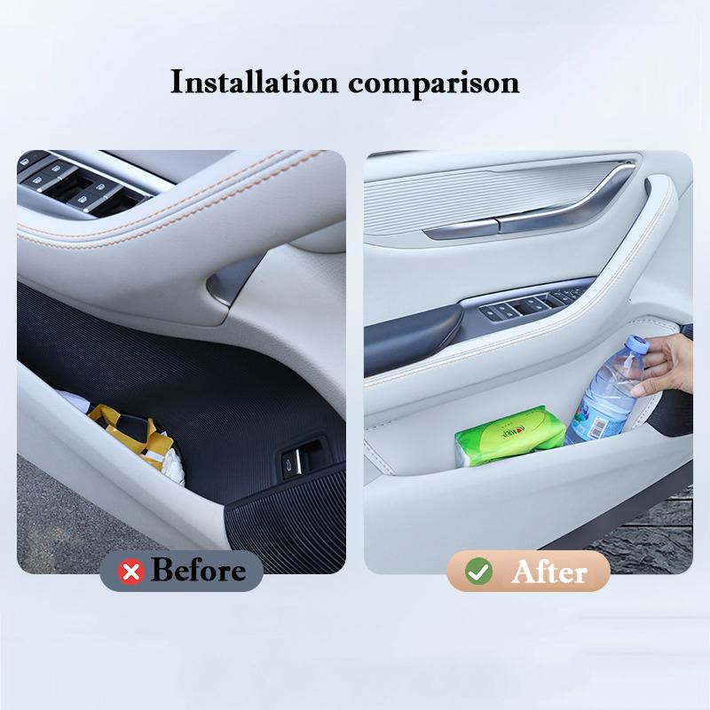 For BYD Song Plus Pro DMi EV Car Door Slot Storage Box Leather Door groove Protective Pad Storage Barrel Interior Accessories
