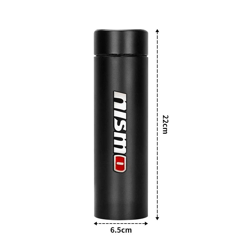 500ml Φορητό Έξυπνο Θερμός Αυτοκινήτου Κύπελλο με Ένδειξη Θερμοκρασίας Για Nissan Nismo 350Z 370Z GTR Patrol Juke X-Trail Qashqai