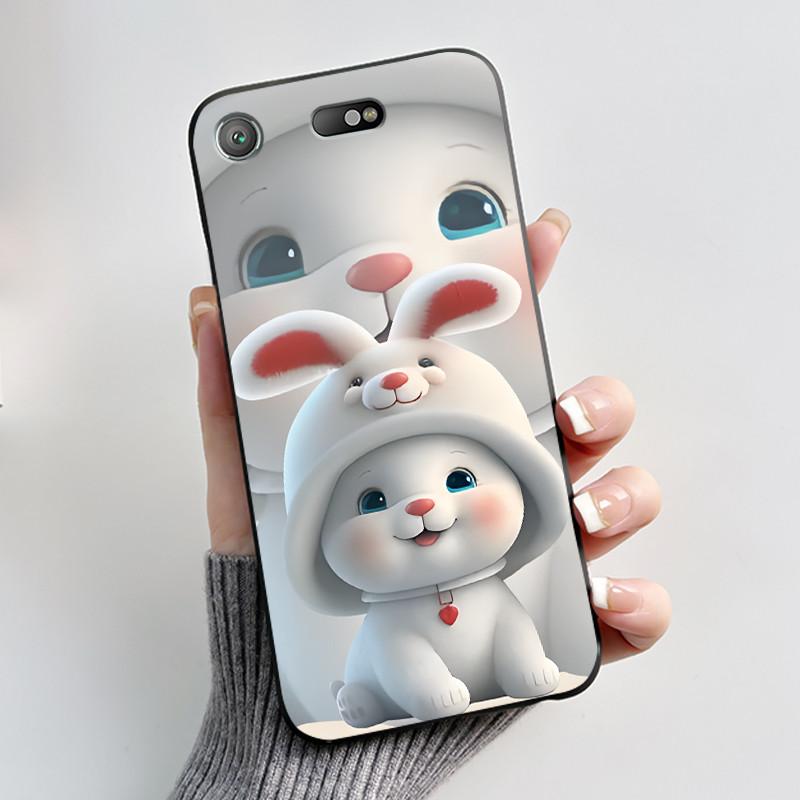 

Phone Case For Sony Xperia XZ1 Compact/Xperia XZ1 mini G8441 SO-02K Shockproof Silicone Black Case Cartoon Panda Printed Cover Xperia XZ1 Compact