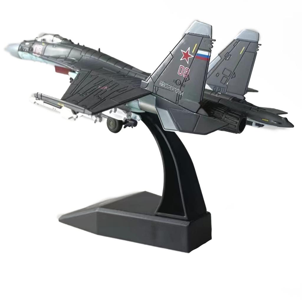 1:100 Metal SU-35 Super Flanker Heavier Aircraft Model Simulation Fighter Aviation Military Science Display Model
