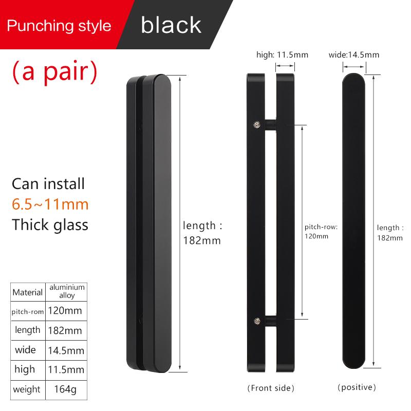 Uchwyt do drzwi przesuwnych szafa drzwi stodoły łazienka szklane drzwi uchwyt jedna para Przyklej Użyj taśmy dwustronnej