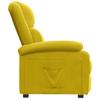 Recliner Chair Yellow Velvet