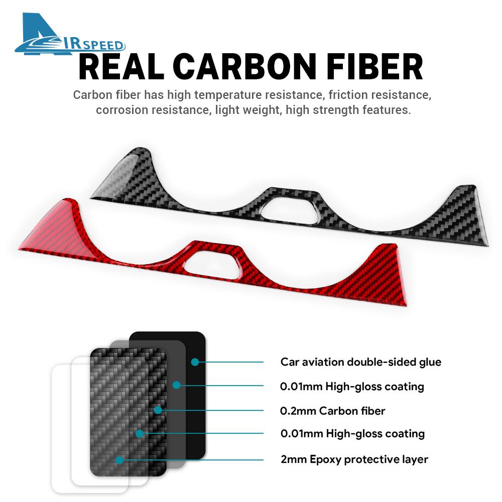 Real Soft Carbon Fiber Sticker For Kia Sportage 2022 2023 2024 2025 LHD RHD Car Gear Cup Holder Frame Trim Interior Accessories