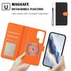 For Samsung Galaxy S25 Ultra Leather Magnetic Case Detachable Wallet Phone Cover with Hand Strap