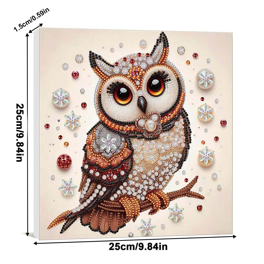 DIY Special Shape Drill Art Craft Pearl Diamond Painting with Frame 25x25cm Pearl Art Painting Set for Adults Home Wall Decor