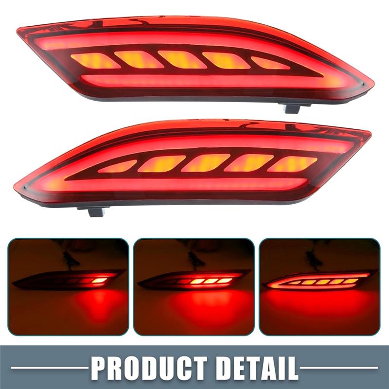 A16P-Rear LED Brake Light Reflector Tail Lamp For Honda Vezel HR-V HRV 2015- Dynamic Sequential Turn Signals