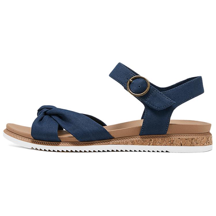 Skechers Bobs Retro Simple Fashion Soft Comfortable Beach Sandals Women sandals Navy-Blue 114706-NVY 35