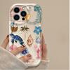 Colorful Marine Organism 3D Wave Case For iPhone 16 15 14 13 12 11 Pro Max X XR XS 8 7 Plus SE 2020 Shockproof Silicone Cover
