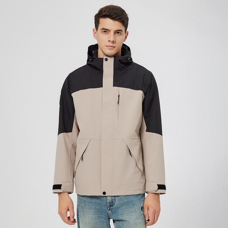 Men Women 3-in-1 Waterproof Windproof Hooded Outdoor Jacket With Removable Fleece Liner Winter Hiking