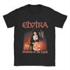 Elviras Pure Cotton Tshirt For Unisexs Beach Mistress Of The Dark Y2k Funny Tshirts Crewneck Harajuku Tee Shirt Oversized Hot