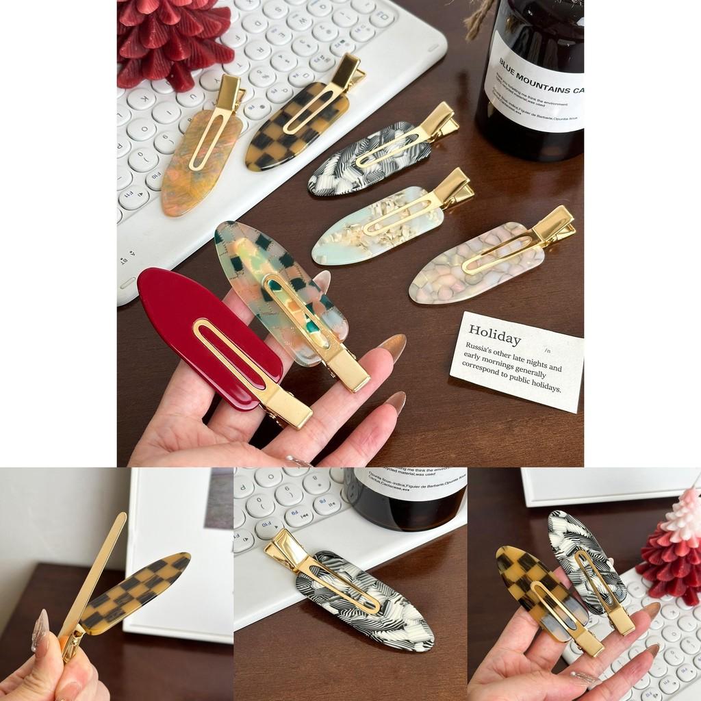 Extra Large Acetate No Trace Hair Clip Fashionable Plaid Hairpin For Women