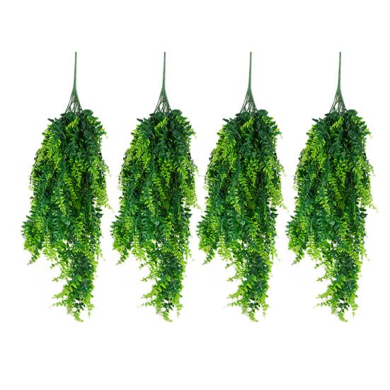 1/2/3/4Pcs Simulated Green Plants Handmade Artificial Labia Leaves No Maintenance Waterproof Garland Garden Decor