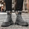Herren 2022 Winter High-Top Martin Stiefel mit dicker Sohle und modischem Socken-Design für Arbeit und Outdoor