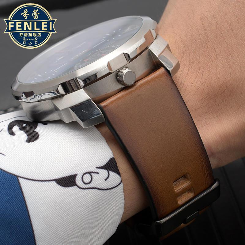 Per Diesel DZ7406 DZ7408 DZ4476 DZ4343 DZ4318 Braccialetto Retro in Pelle di Mucca Cinturino per Orologio da Uomo Cinturino Marrone 22mm 24mm 26mm Cinturino da Polso
