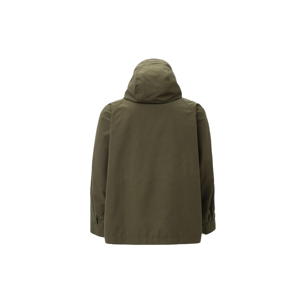 UNIQLO Solid Color Hooded Long Sleeve Zipper Loose Jacket Unisex jackets Olive 464026-56