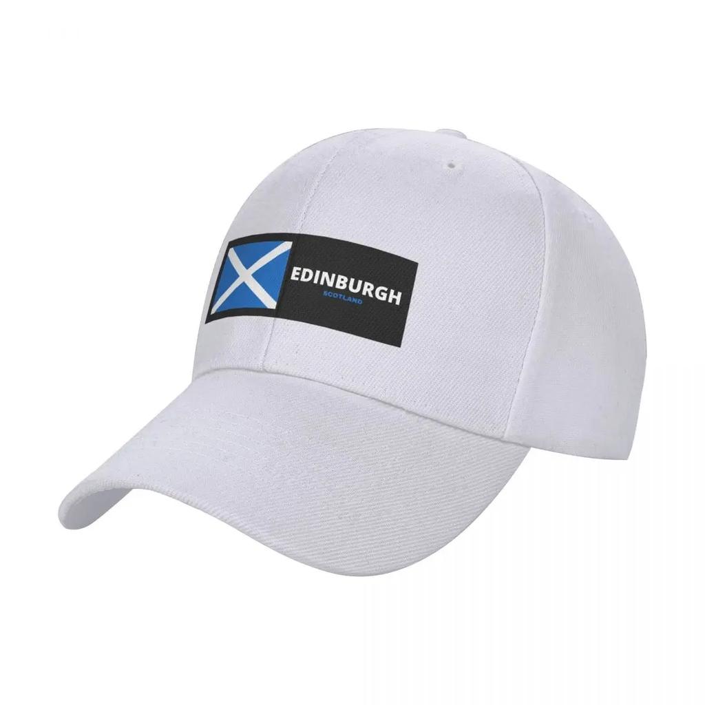 Edinburgh City with Scottish Flag Baseball Cap Anime Hat Uv Protection Solar Hat Golf Hat Genuine Women's Hats Men's