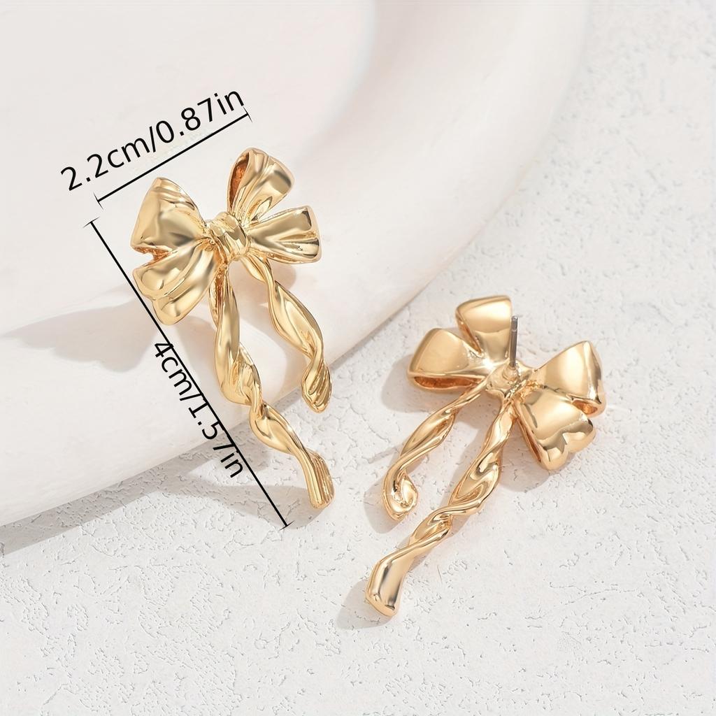 Ladies' Fashionable Bohemian Bow Earrings, Suitable for Weddings and Parties, Daily Wear and Banquets