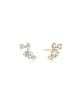 Pavé Climber 925 Silver Stud Earrings E058-09G