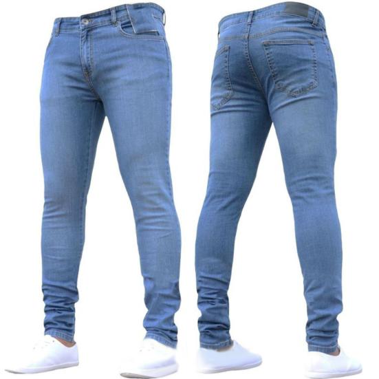 Autumn Winter Fashion Men Skinny Jeans Slim Fit Denim Leggings Long Trousers